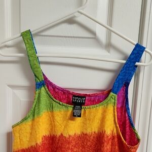 Colorful Rainbow Coverup One Piece by Popular Sports